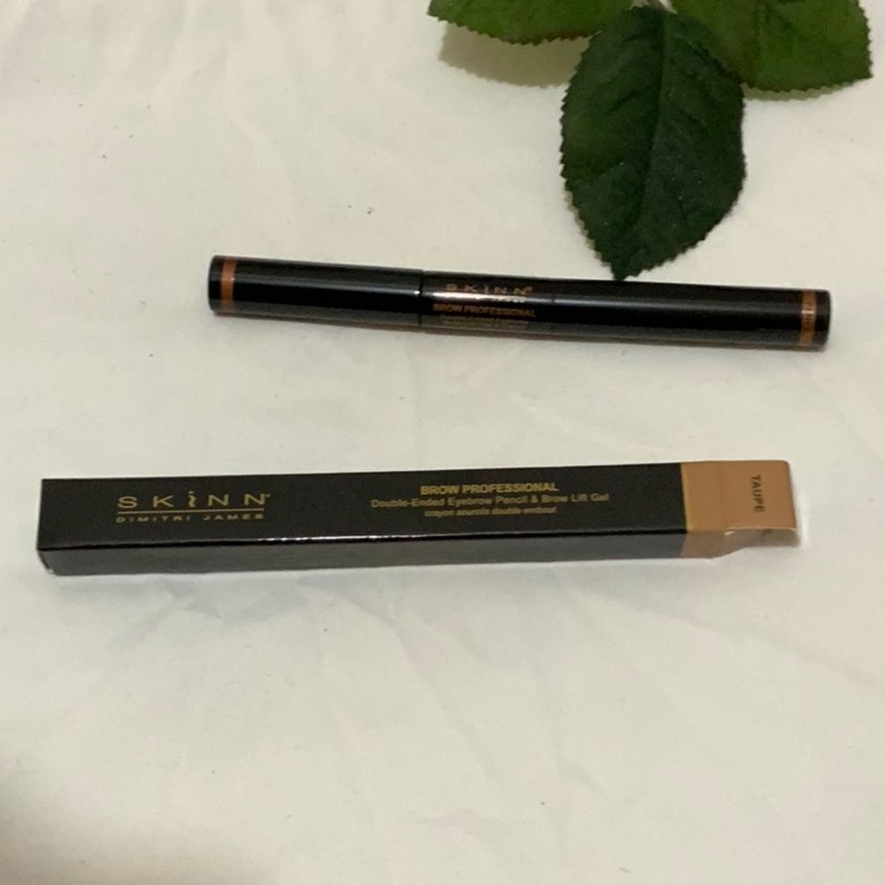 skinn dimitri james double ended eyebrow pencil and brow lift gel Taupe